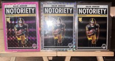 2025Mosaic - Notoriety (Lot of 3)Base,Mosaic,pink Kaleb Johnson Rookie Cards