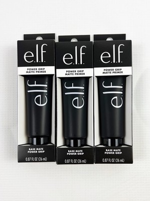 3 X e.l.f. POWER GRIP  MATTE PRIMER New In Box Pack Of Three .87 FL OZ Each