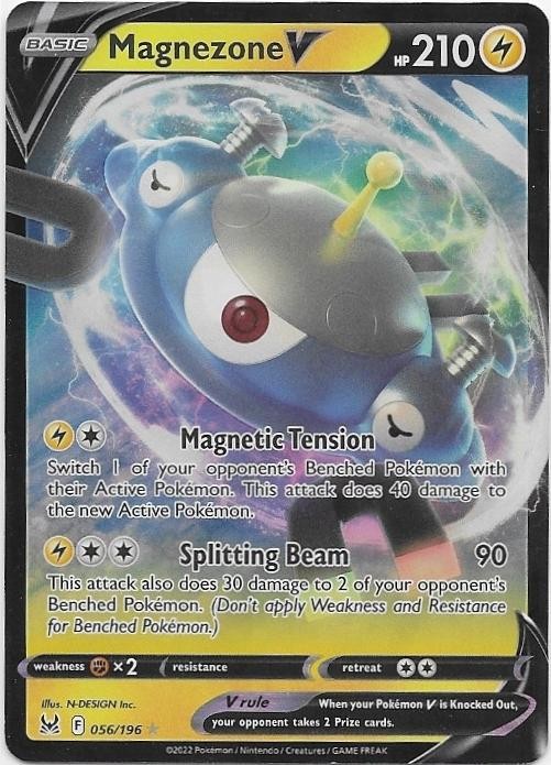 Magnezone V 056/196 Holo V Rare Lost Origin Pokemon Near Mint