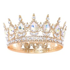 Queen Crown for Women Crystal Tiara Rhinestone Wedding Moon