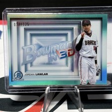 Jordan Lawlar 2022 Bowman Chrome in 3D Aqua #012 /125 Arizona Diamondbacks