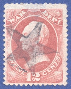 [AC03] USA 1873 Scott#O86 used Official - Nice Fancy cancel "star" (THINS!!)