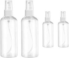 Small Spray Bottles 4PCS Mini Travel Refillable Plastic Mist Bottles 50/100ml