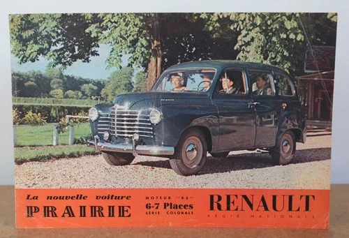 Renault Prairie 1950 Régie nationale des usines Renault car brochure