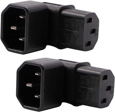 IEC C14 to C13 Power Adapter PDU Plug/Socket down 90 Degree for LCD Wall Mount T