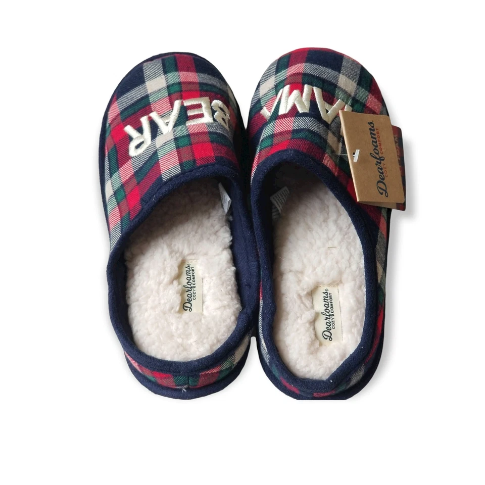 Zapatillas zueco Dearfoams acogedoras cómodas para mujer mamá oso - talla 7/8 Foto 2 de 4