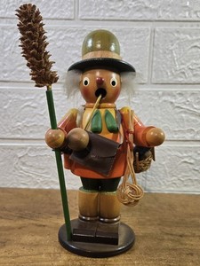 VTG STEINBACH "Chimney Sweep" Wooden Smoker Incense Burner & Origin. Box, Preown