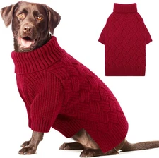 AOFITEE XXL Dog Sweater, Christmas Sweaters for Large Dogs, XX-Large, Red 