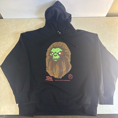 BAPE A Bathing Ape Horror Mad FaceRelaxed Fit Pullover Hoodie Size 3XL Used