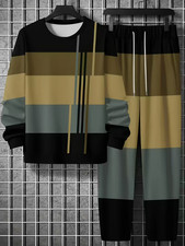 Men's Outfit 2 Piece Set Shirt  Pants Suit PLUS SIZE BIG 5XL