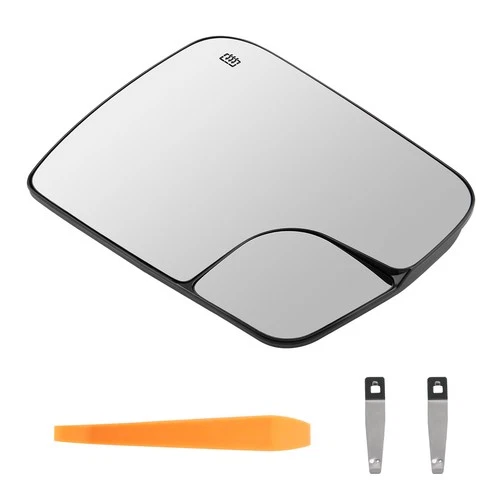 Left Side View Heated Convex Mirror Glass W/Rear Holder For Dodge Ram 1500 19-22