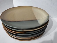 Sango Gold Dust Green Stoneware 5040 - Set of (4) Dinner Plates