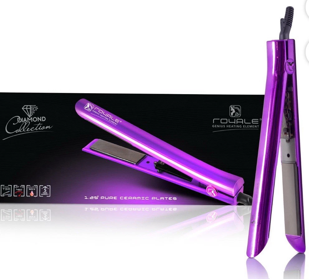 Royale Purple Ceramic Hair Curling & Straightening Irons for  display picture 1