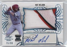 2021 Leaf Trinity Patch Platinum 75/99 Mat Nelson #PA-MN1 Patch Auto 0c6