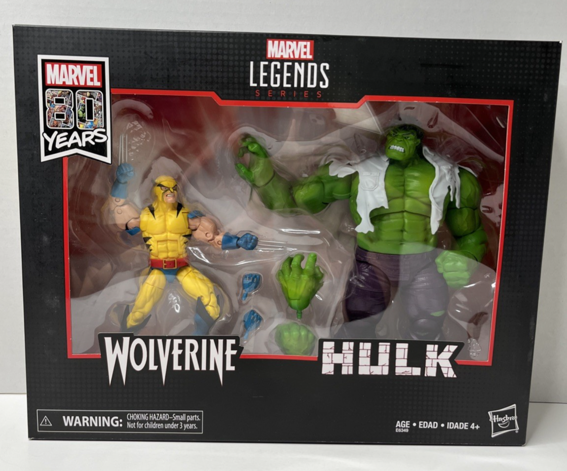 Marvel E6349 Legends 80th Anniversary 6in Wolverine and Hulk