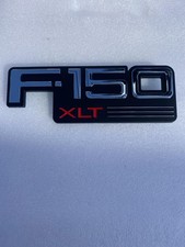 Emblema vintage 150XLT de plástico plateado y negro acrílico butadieno estireno...