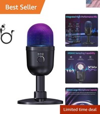USB Gaming Condenser Microphone for PC/Desktop,192kHz/24Bit,Noise Cancellatio...