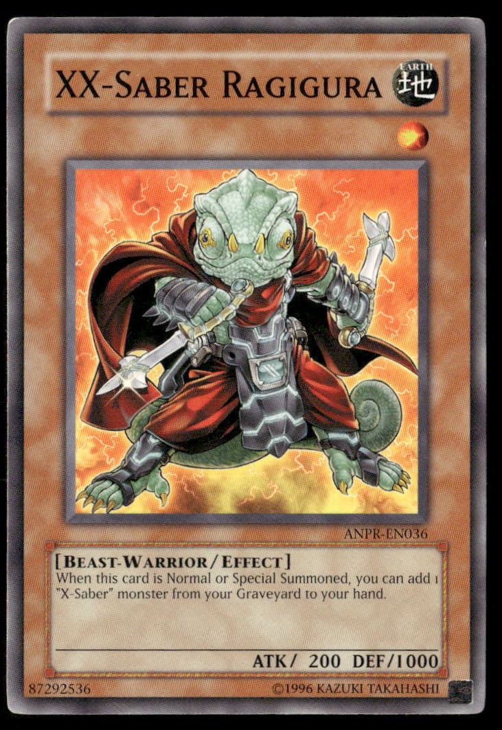 XX-Saber Ragigura ANPR-EN036 YuGiOh Ancient Prophecy trading card — raw and PSA graded price guide