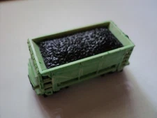 O Scale Mine car - "N" Scale 70 Ton Ore Car - Pale Green - "UNLETTERED" - w/Load