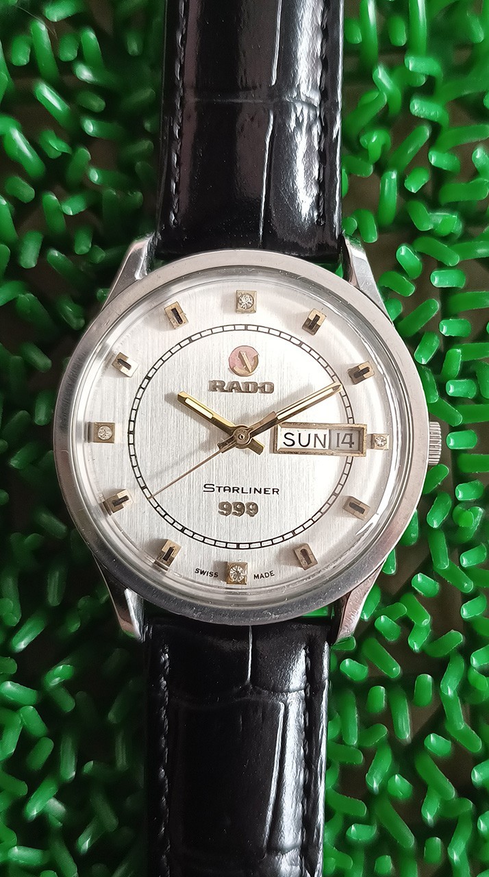 NICE & RARE VINTAGE RADO STARLINER 999 AUTOMATIC 17 JEWELS SWISS MADE WATCH