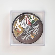 Hockey Puck Brandon Bollig Chicago Black Hawks Signed W COA