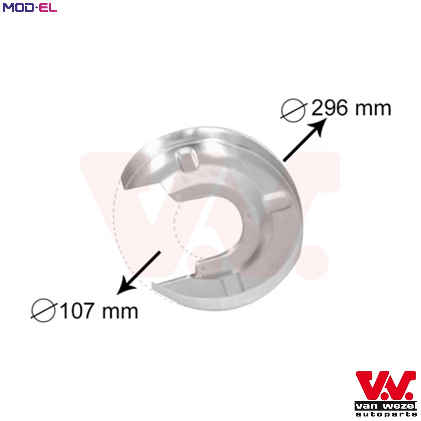 Brake disc cover Rear Axle Left Zinc-coated 5874373 VAN WEZEL for VW - Image 4