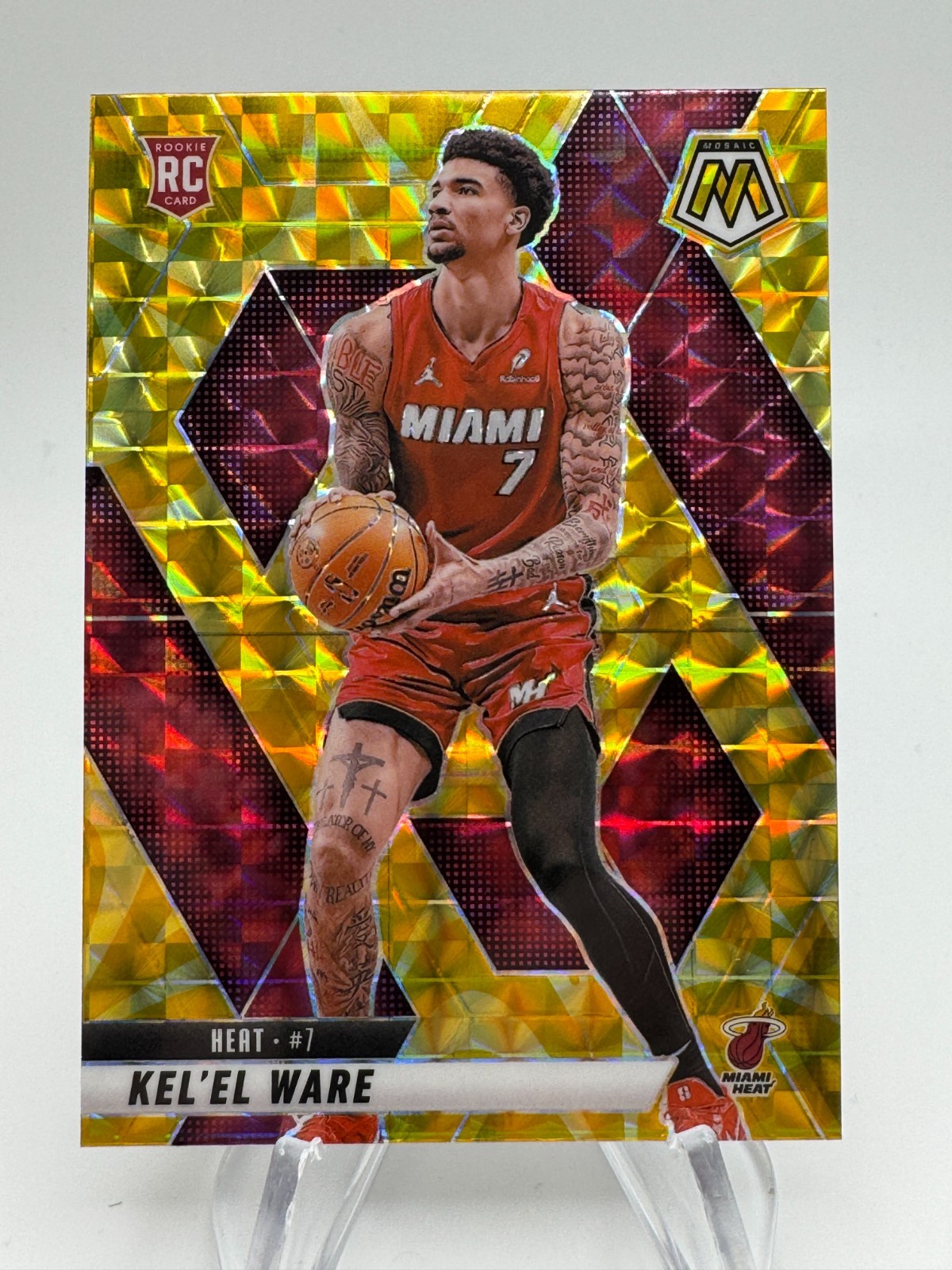 2024-25 Mosaic KEL'EL WARE Yellow Reactive Rookie #232 Miami Heat