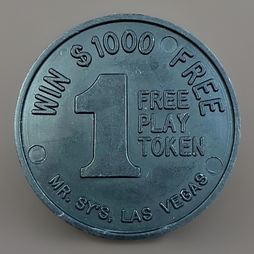 100- Mr Sy's Casino 1 Free Play Black Token Las Vegas NV WIN $1000 FREE ….