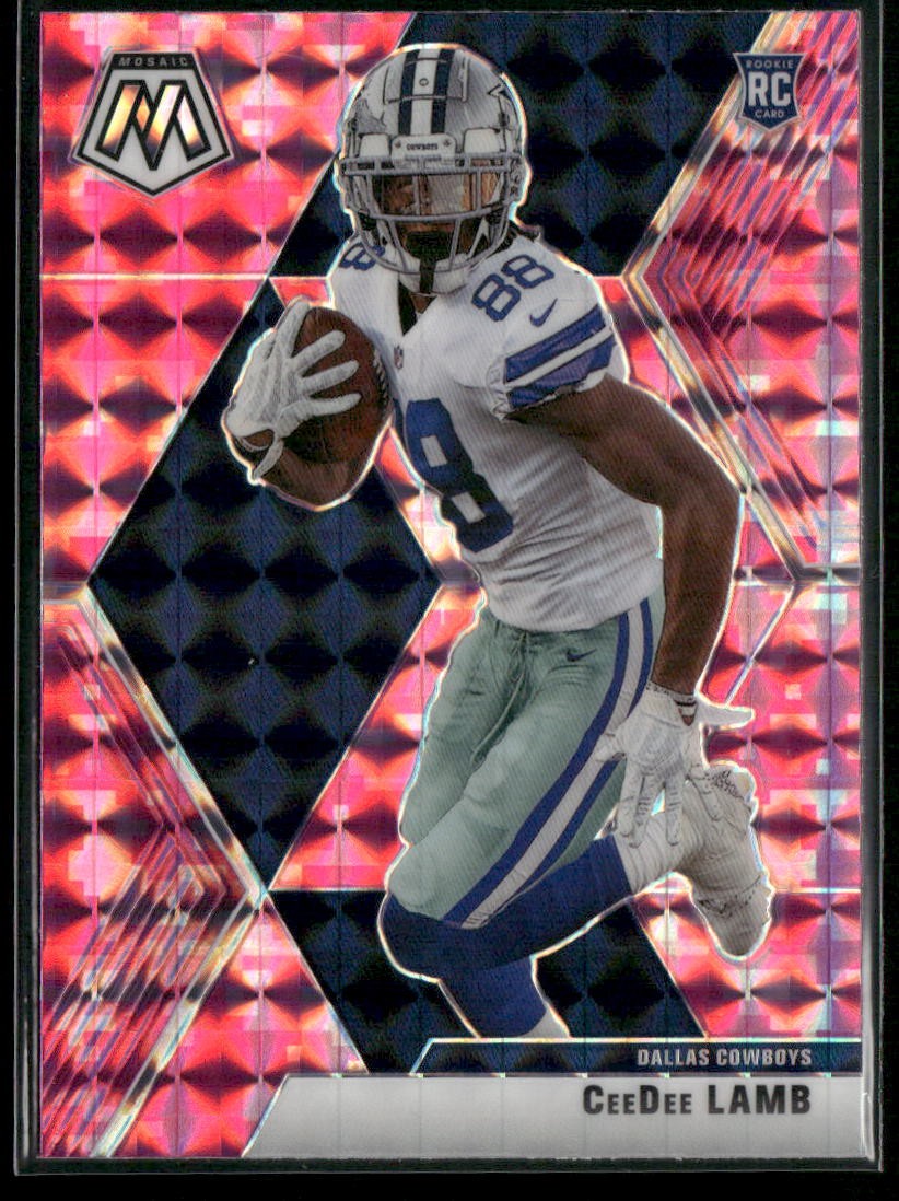 2020 Panini Mosaic #207 CeeDee Lamb Prizm Camo Pink
