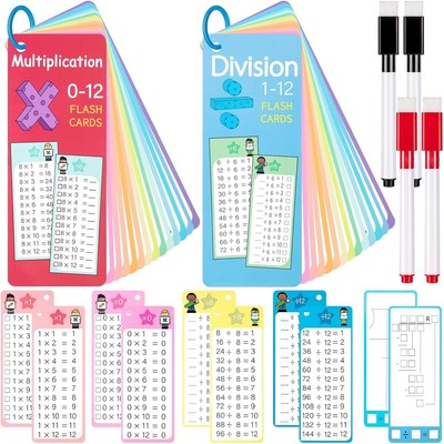 29 Stück Multiplikation und Division Lernkarten, 0-12 Mathe Lernkarten 