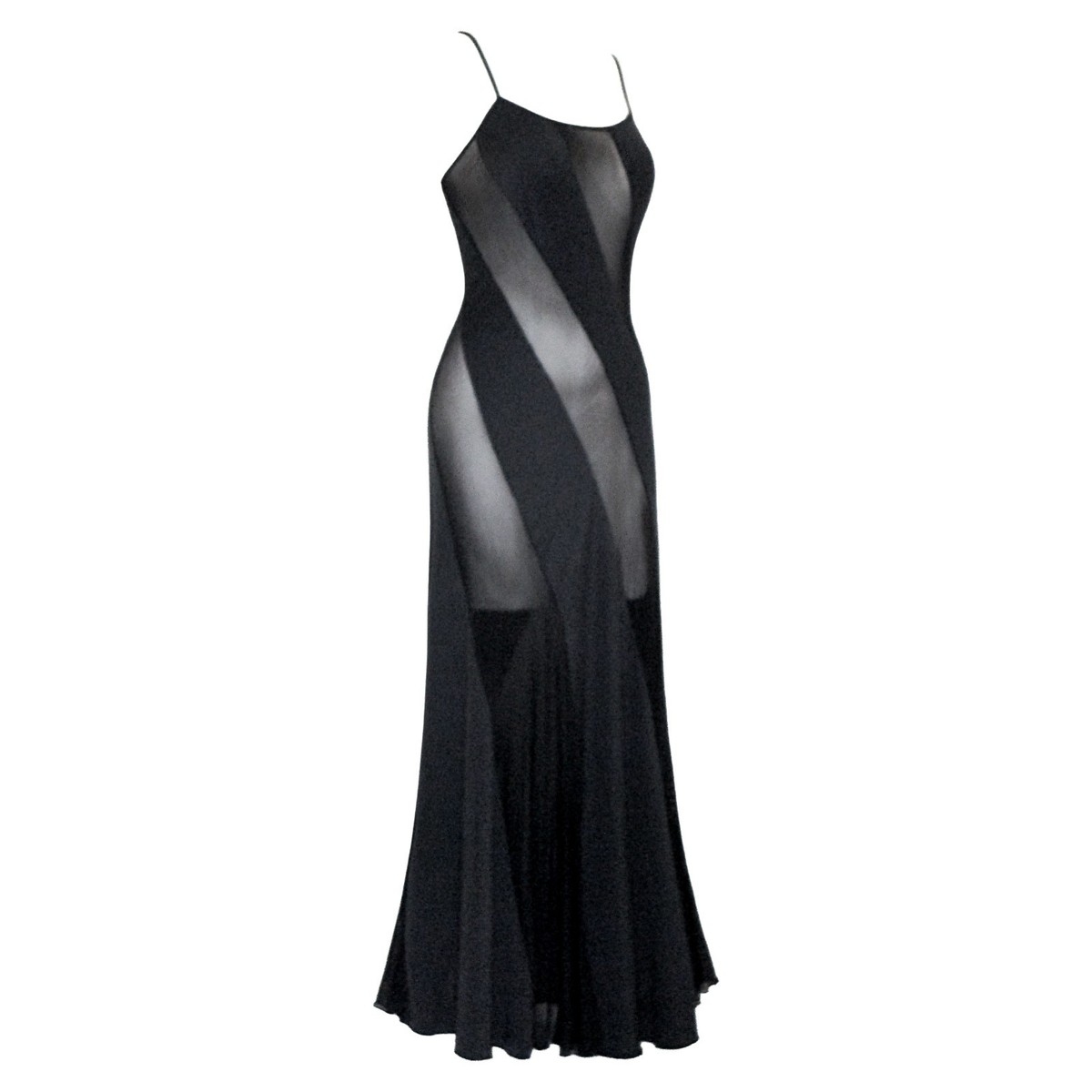 maxi slip dress black The Satin Slip Dress main image 1