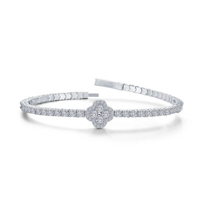 BRAND NEW Lafonn 925 Silver Platinum Bonded Flexible Tennis Bracelet B0199CLP68