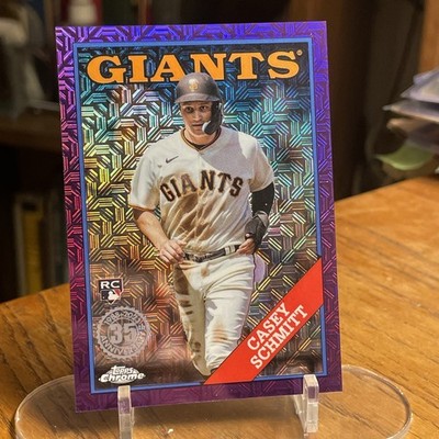 Topps Update Chrome Purple Silver Pack RC #T88-CU-92 Casey Schmitt Giants /75