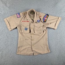 Boy Scouts of America Uniform Shirt Youth M BSA Vented Polyester Short Sleeve