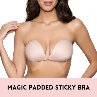 Boomba Magic Padded Sticky Bra Push-up Sticky Invisible Strapless Wireless Bra