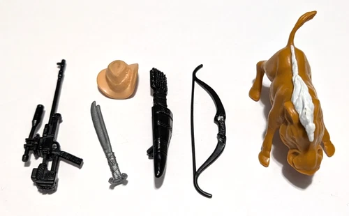 GI JOE COBRA VINTAGE 1989 ACCESSORIES LOT DREADNOK GNAWGAHYDE BOAR BOW HAT MORE