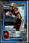 2025 Bowman Chrome University Football Blue Refractor A.J. Turner #52