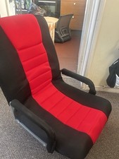 Swivel Floor Gaming Chair w/Armrests,Folding Video Reclining Sofa w/6 Adjusta...