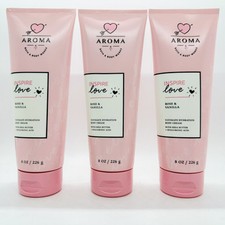 3/PCS BATH BODY WORKS AROMA INSPIRE LOVE ROSE VANILLA 8 FL OZ EACH NEW