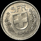 1968-B Switzerland 5 Franc Swiss World Coin KM# 40a Helvetia Lot D1-135 Cu-Ni — photo 7