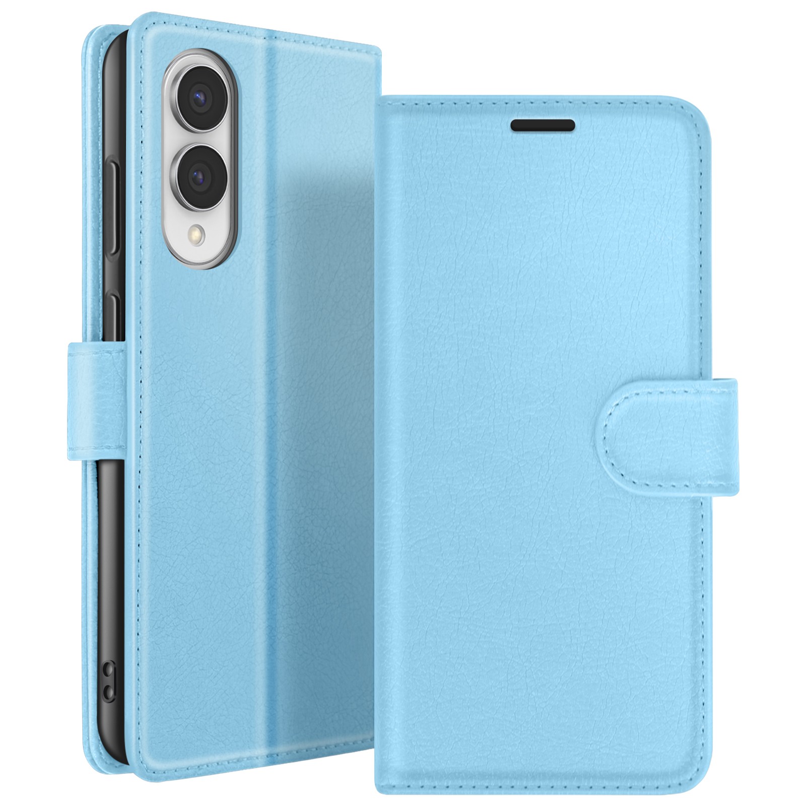 Etui portefeuille pour Galaxy S25 Edge bleu pour regarder vos vidéos