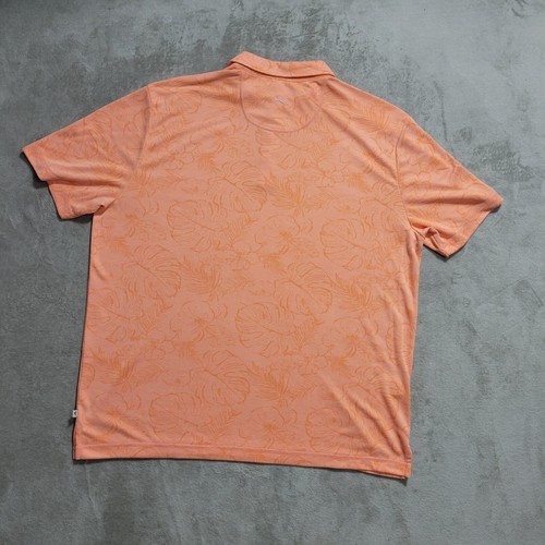 Polo Tommy Bahama uomo floreale maniche corte XXL arancione - Foto 7 di 11