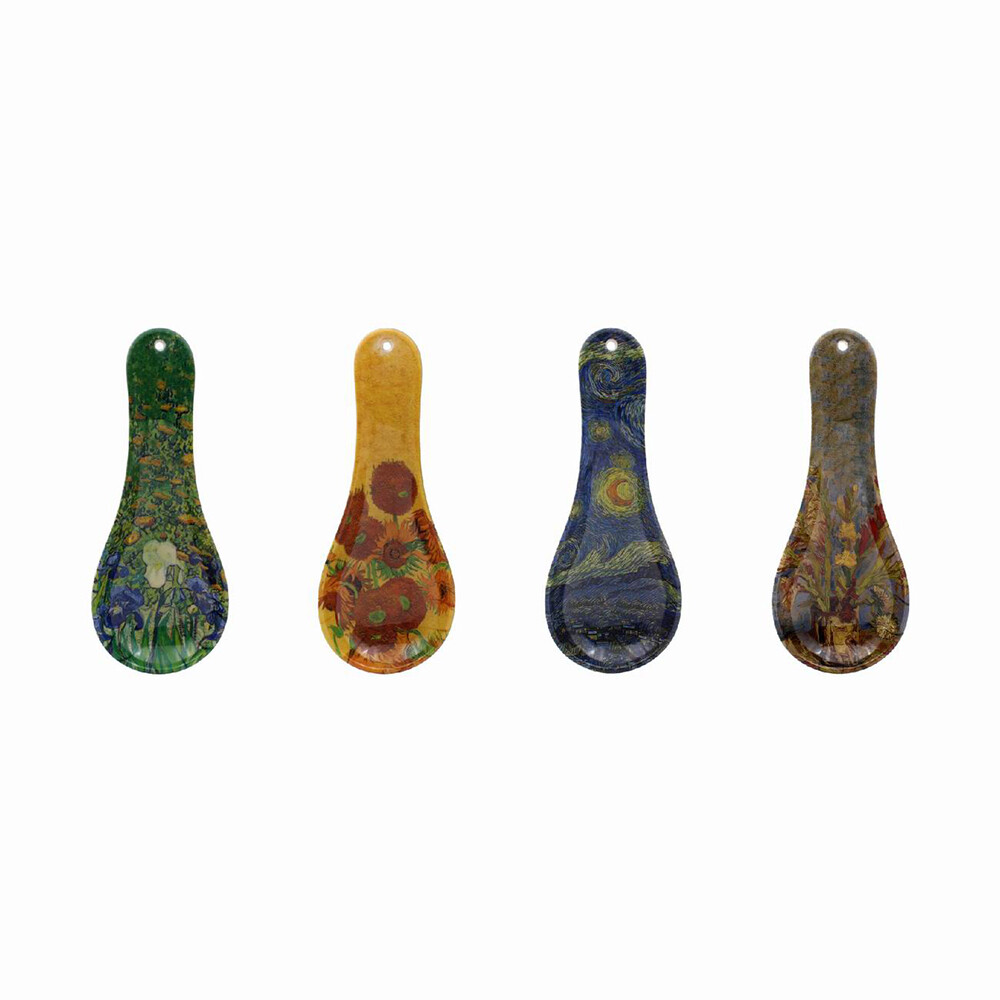 Van Gogh Art Themed Melamine Spoon Rest Tidy Holder Assorted Heat Resistant
