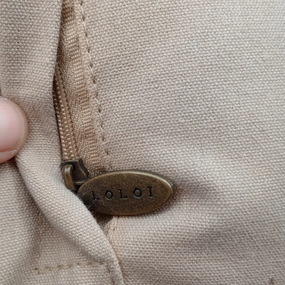 LOLOI Jute Wool Rustic textured boho throw pillow with down filled pillow 13X21 - Image 4 of 4