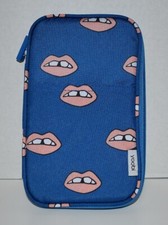 Yoobi Pencil Case Navy and Peach Lips -  NEW 