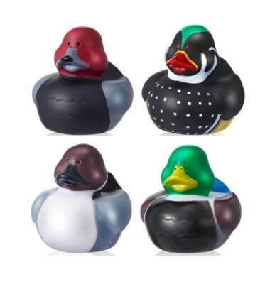 4 Pack - 2'' Floating Mallard Rubber Ducks Dash Collectible, Duck Duck Jeep