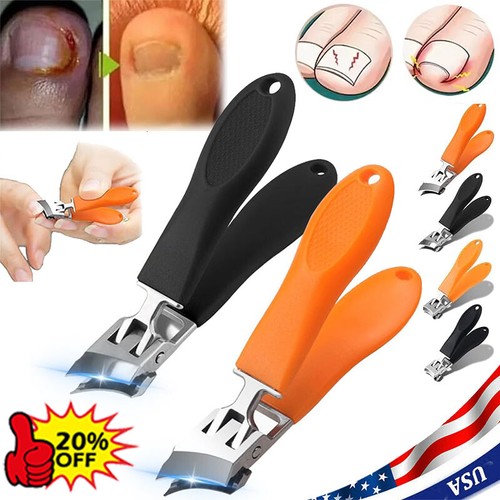 2025 Wide Jaw Opening Anti-Splash Slanted Nail Clipper, Curved Nail Clipper