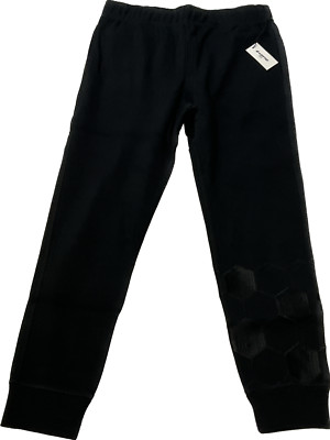 Lotto Nyc Soccer Embroider Jogger Sweatpants Mens Size M Black With Pockets