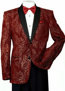 red sequin tuxedo jacket