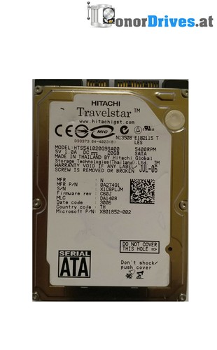 Hitachi HTS541020G9SA00 - 0A27491 - 20 GB - SATA - PCB 320 0A25182 01*